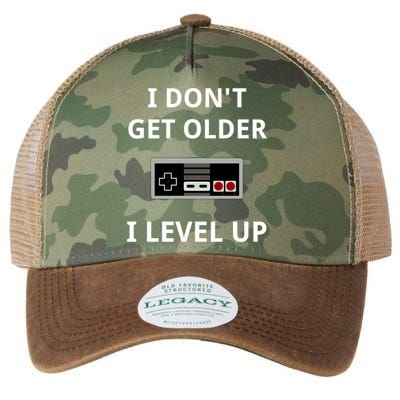 I Dont Get Older I Level Up Video Games Gaming Gift Legacy Tie Dye Trucker Hat