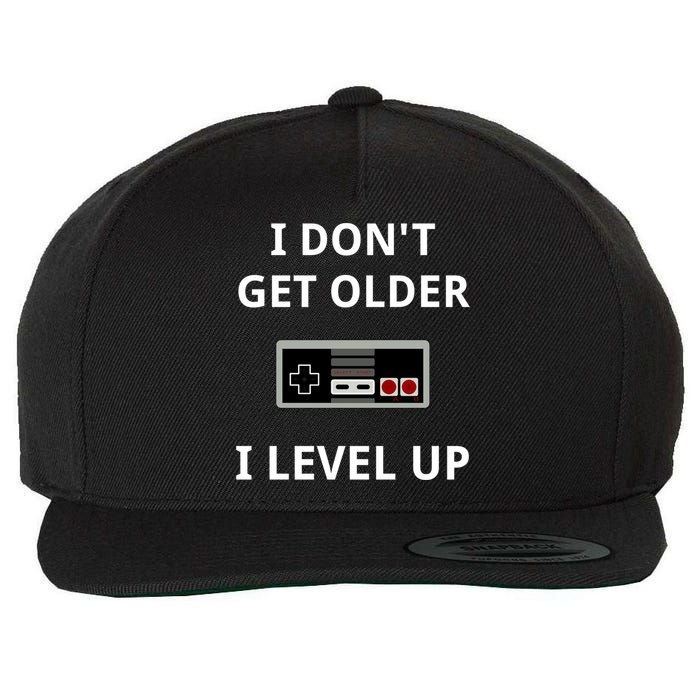 I Dont Get Older I Level Up Video Games Gaming Gift Wool Snapback Cap