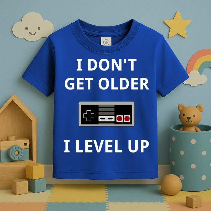 I Dont Get Older I Level Up Video Games Gaming Gift Toddler T-Shirt