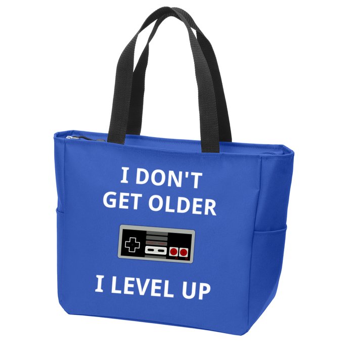 I Dont Get Older I Level Up Video Games Gaming Gift Zip Tote Bag