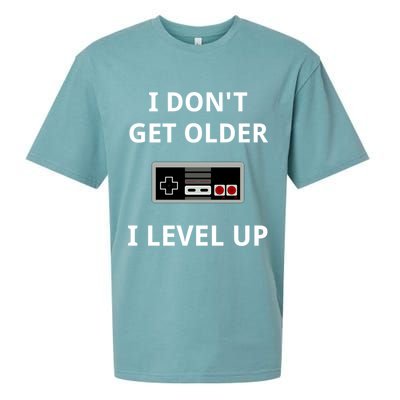 I Dont Get Older I Level Up Video Games Gaming Gift Sueded Cloud Jersey T-Shirt