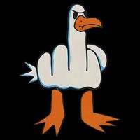 I Don't Give A Duck Middle Finger Funny Offensive Rude Duck 16 in Basic Backpack