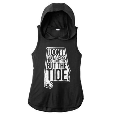 I Don’T Give A Piss About Nothing But The Tide Funny Label Ladies PosiCharge Tri-Blend Wicking Draft Hoodie Tank