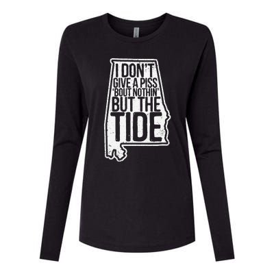 I Don’T Give A Piss About Nothing But The Tide Funny Label Womens Cotton Relaxed Long Sleeve T-Shirt