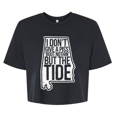 I Don’T Give A Piss About Nothing But The Tide Funny Label Bella+Canvas Jersey Crop Tee