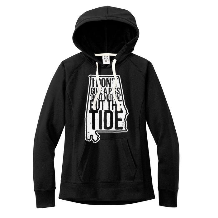 I Don’T Give A Piss About Nothing But The Tide Funny Label Women's Fleece Hoodie