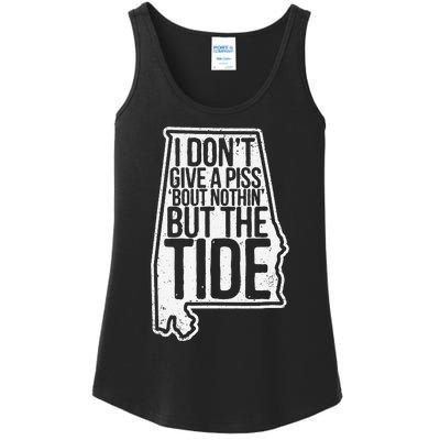 I Don’T Give A Piss About Nothing But The Tide Funny Label Ladies Essential Tank