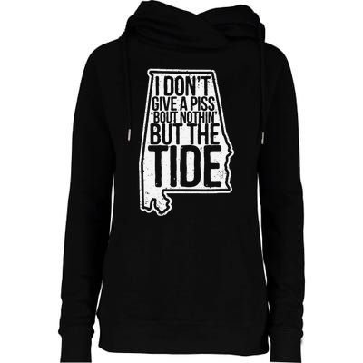 I Don’T Give A Piss About Nothing But The Tide Funny Label Womens Funnel Neck Pullover Hood