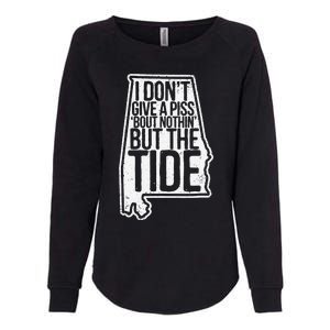 I Don’T Give A Piss About Nothing But The Tide Funny Label Womens California Wash Sweatshirt