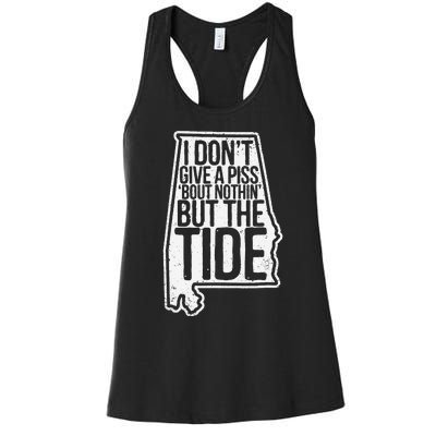 I Don’T Give A Piss About Nothing But The Tide Funny Label Women's Racerback Tank