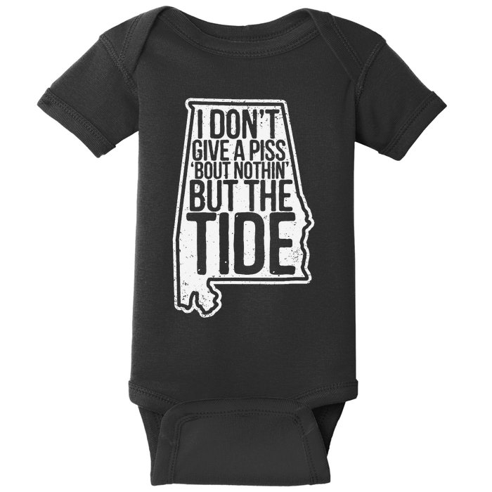 I Don’T Give A Piss About Nothing But The Tide Funny Label Baby Bodysuit