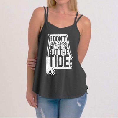 I Don’T Give A Piss About Nothing But The Tide Funny Label Women's Strappy Tank