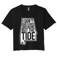 I Don’T Give A Piss About Nothing But The Tide Funny Label Women's Crop Top Tee