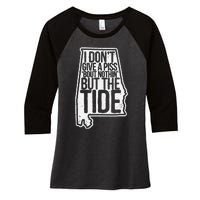 I Don’T Give A Piss About Nothing But The Tide Funny Label Women's Tri-Blend 3/4-Sleeve Raglan Shirt