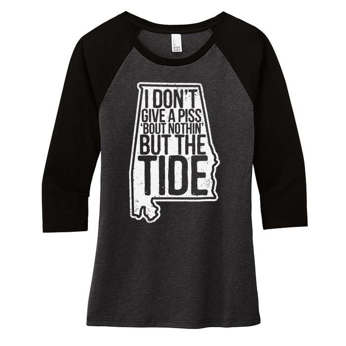 I Don’T Give A Piss About Nothing But The Tide Funny Label Women's Tri-Blend 3/4-Sleeve Raglan Shirt