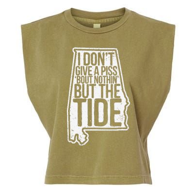 I Don’T Give A Piss About Nothing But The Tide Funny Label Garment-Dyed Women's Muscle Tee