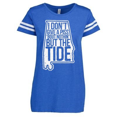 I Don’T Give A Piss About Nothing But The Tide Funny Label Enza Ladies Jersey Football T-Shirt