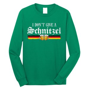 I Dont Give A Schnitzel Funny Oktoberfest German Long Sleeve Shirt