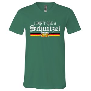 I Dont Give A Schnitzel Funny Oktoberfest German V-Neck T-Shirt