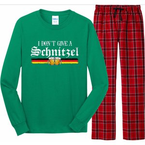 I Dont Give A Schnitzel Funny Oktoberfest German Long Sleeve Pajama Set