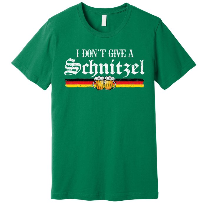 I Dont Give A Schnitzel Funny Oktoberfest German Premium T-Shirt