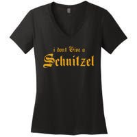 I DonT Give A Schnitzel Women's V-Neck T-Shirt