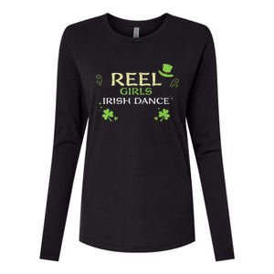 Irish Dance Girl Colors St Patricks Day Ceili Dancer Girl Womens Cotton Relaxed Long Sleeve T-Shirt