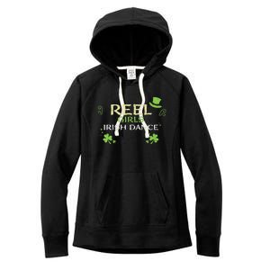 Irish Dance Girl Colors St Patricks Day Ceili Dancer Girl Women's Fleece Hoodie