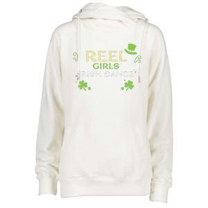 Irish Dance Girl Colors St Patricks Day Ceili Dancer Girl Womens Funnel Neck Pullover Hood