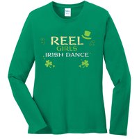 Irish Dance Girl Colors St Patricks Day Ceili Dancer Girl Ladies Long Sleeve Shirt