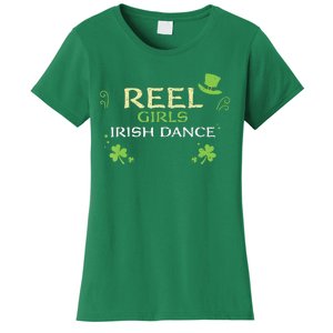 Irish Dance Girl Colors St Patricks Day Ceili Dancer Girl Women's T-Shirt