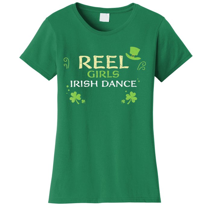 Irish Dance Girl Colors St Patricks Day Ceili Dancer Girl Women's T-Shirt