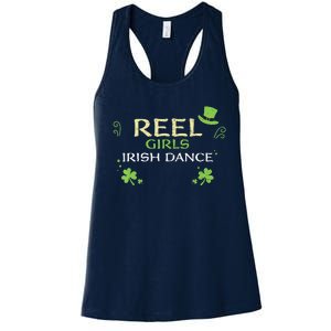 Irish Dance Girl Colors St Patricks Day Ceili Dancer Girl Women's Racerback Tank