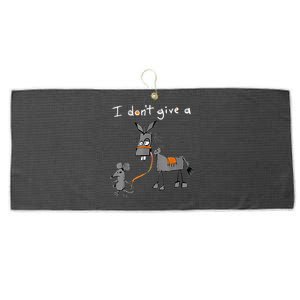 I Dont Give A Rats Ass Mouse Walking Donkey Large Microfiber Waffle Golf Towel