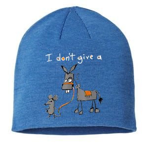 I Dont Give A Rats Ass Mouse Walking Donkey Sustainable Beanie