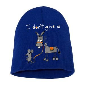 I Dont Give A Rats Ass Mouse Walking Donkey Short Acrylic Beanie