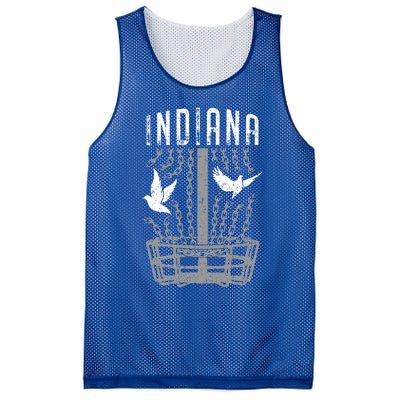 Indiana Disc Golf Player Breaking Chains Birdie Gift Mesh Reversible Basketball Jersey Tank