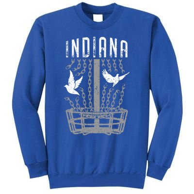 Indiana Disc Golf Player Breaking Chains Birdie Gift Tall Sweatshirt