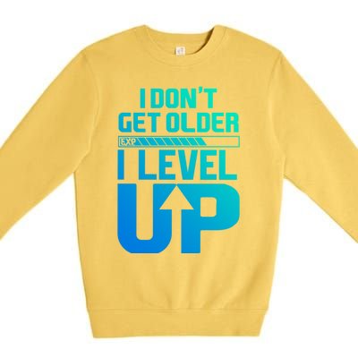 I Dont Get Older I Levelup Meaningful Gift Premium Crewneck Sweatshirt