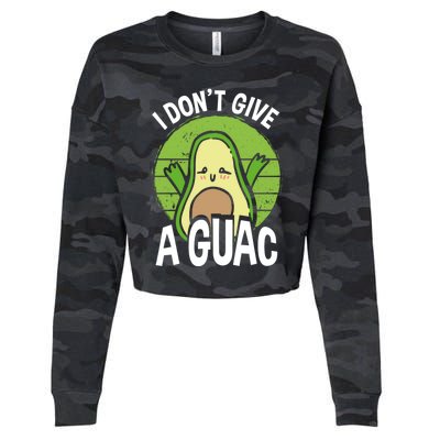 I Don't Give A Guac Funny Avocado Cool Gift Cropped Pullover Crew