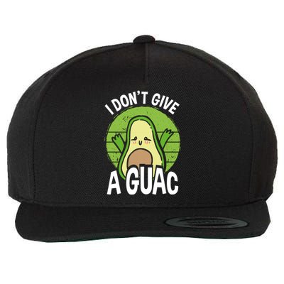 I Don't Give A Guac Funny Avocado Cool Gift Wool Snapback Cap