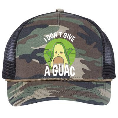 I Don't Give A Guac Funny Avocado Cool Gift Retro Rope Trucker Hat Cap