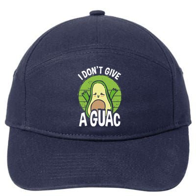 I Don't Give A Guac Funny Avocado Cool Gift 7-Panel Snapback Hat