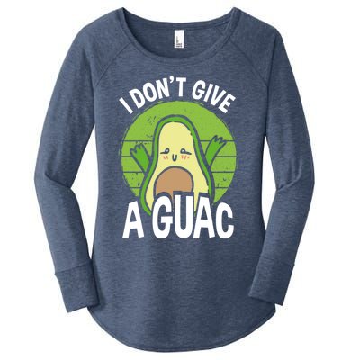 I Don't Give A Guac Funny Avocado Cool Gift Women's Perfect Tri Tunic Long Sleeve Shirt