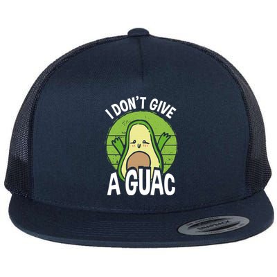 I Don't Give A Guac Funny Avocado Cool Gift Flat Bill Trucker Hat