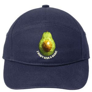 I Don't Give A Guac! Avocado Low Poly Funny Quote Gift 7-Panel Snapback Hat