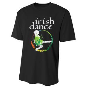 Irish Dance Girl Colors St Patricks Day Ceili Dancer Girl Performance Sprint T-Shirt