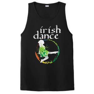 Irish Dance Girl Colors St Patricks Day Ceili Dancer Girl PosiCharge Competitor Tank