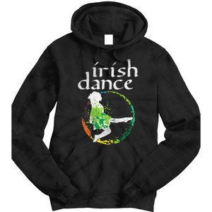 Irish Dance Girl Colors St Patricks Day Ceili Dancer Girl Tie Dye Hoodie