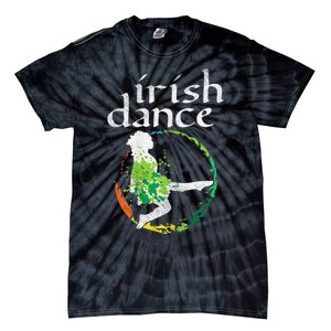 Irish Dance Girl Colors St Patricks Day Ceili Dancer Girl Tie-Dye T-Shirt